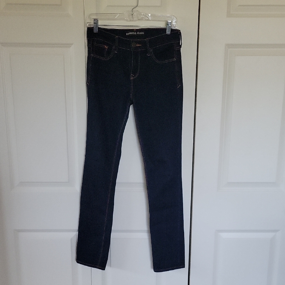 Express Women's Dark Blue Skinny Jeans